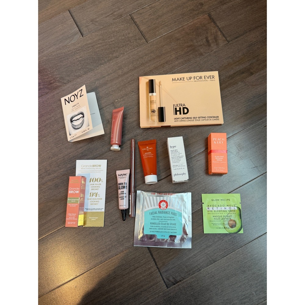 Beauty Skincare Makeup Travel Sample Bundle Peach & Lily Origins Glow Recipe NYX